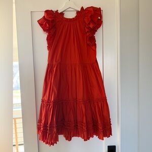 Ulla Johnson Women Scarlet Ruffle Tiered Dress, Size 4